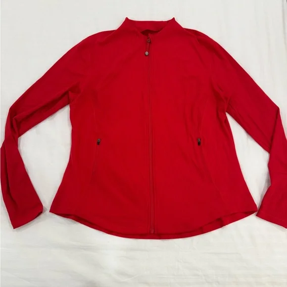 Tuff Veda Ribbed Red Yoga Jacket - Picture 5 of 9